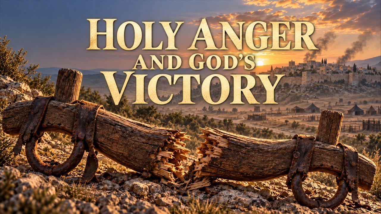 729 FBCWest | Holy Anger and God’s Victory photo poster